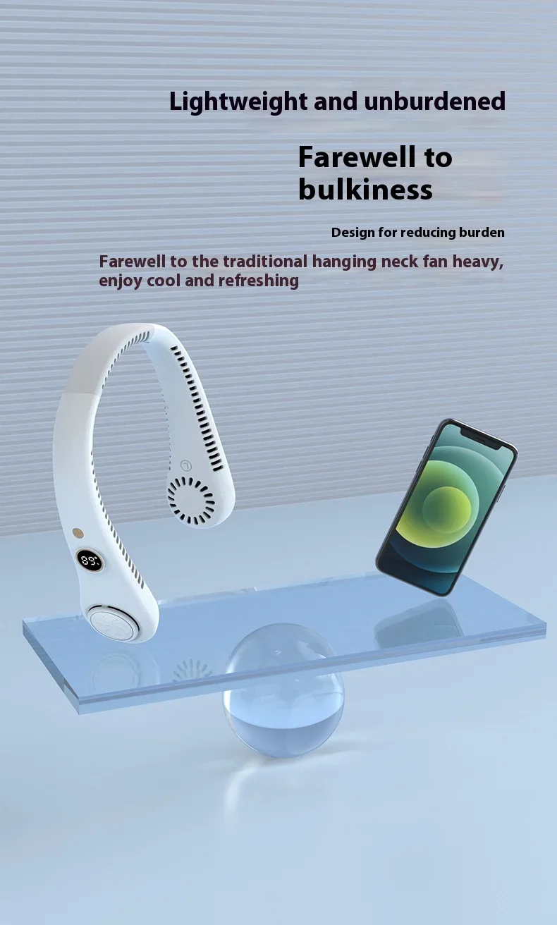 Display Neck Fan, 1200mAh, Portable - detail 18