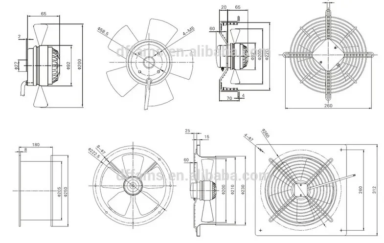 Axial Fan, 600mm, 380V, Cast Iron - detail 6
