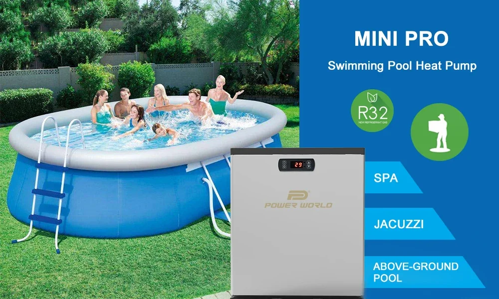 Air Source Heat Pump, R32, 5kw, Titanium, Stainless - detail 2