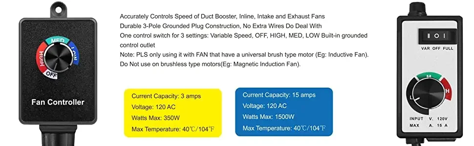 Max Electronic Fan, 120V, 15A, Inline, Ceiling - detail 18