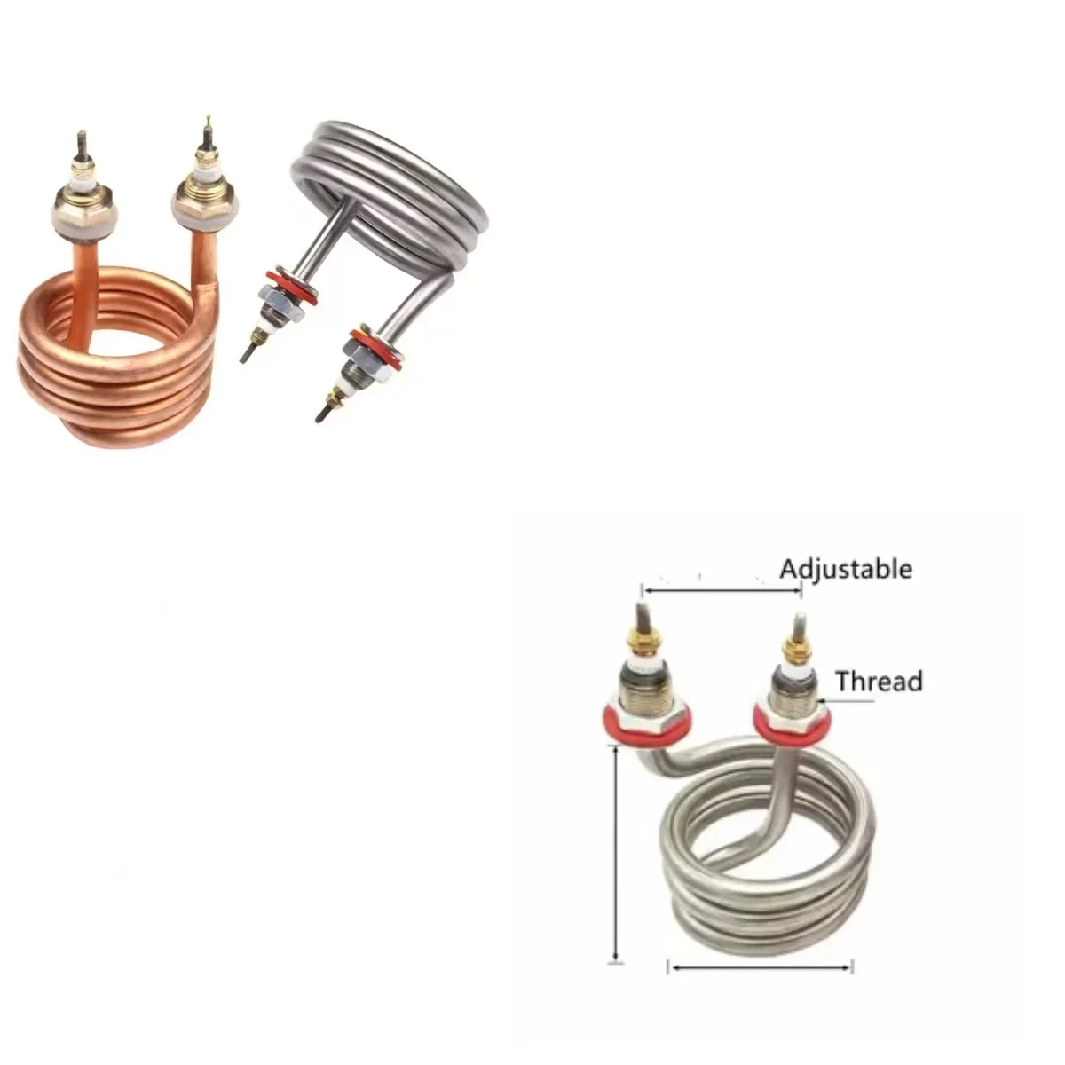 Steel Immersion Tubular Heater, 220V, 380V, Stainless, 8Kw - detail 14
