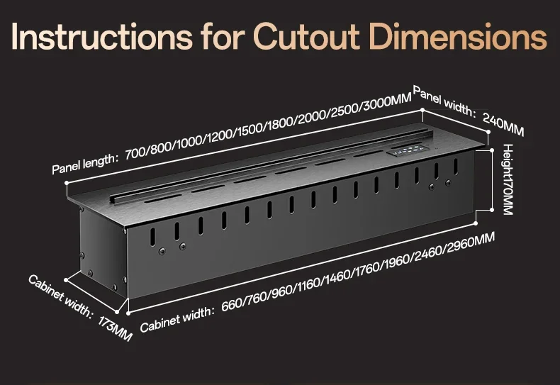 Electric Fireplace, 3D, LED, Steel - detail 26