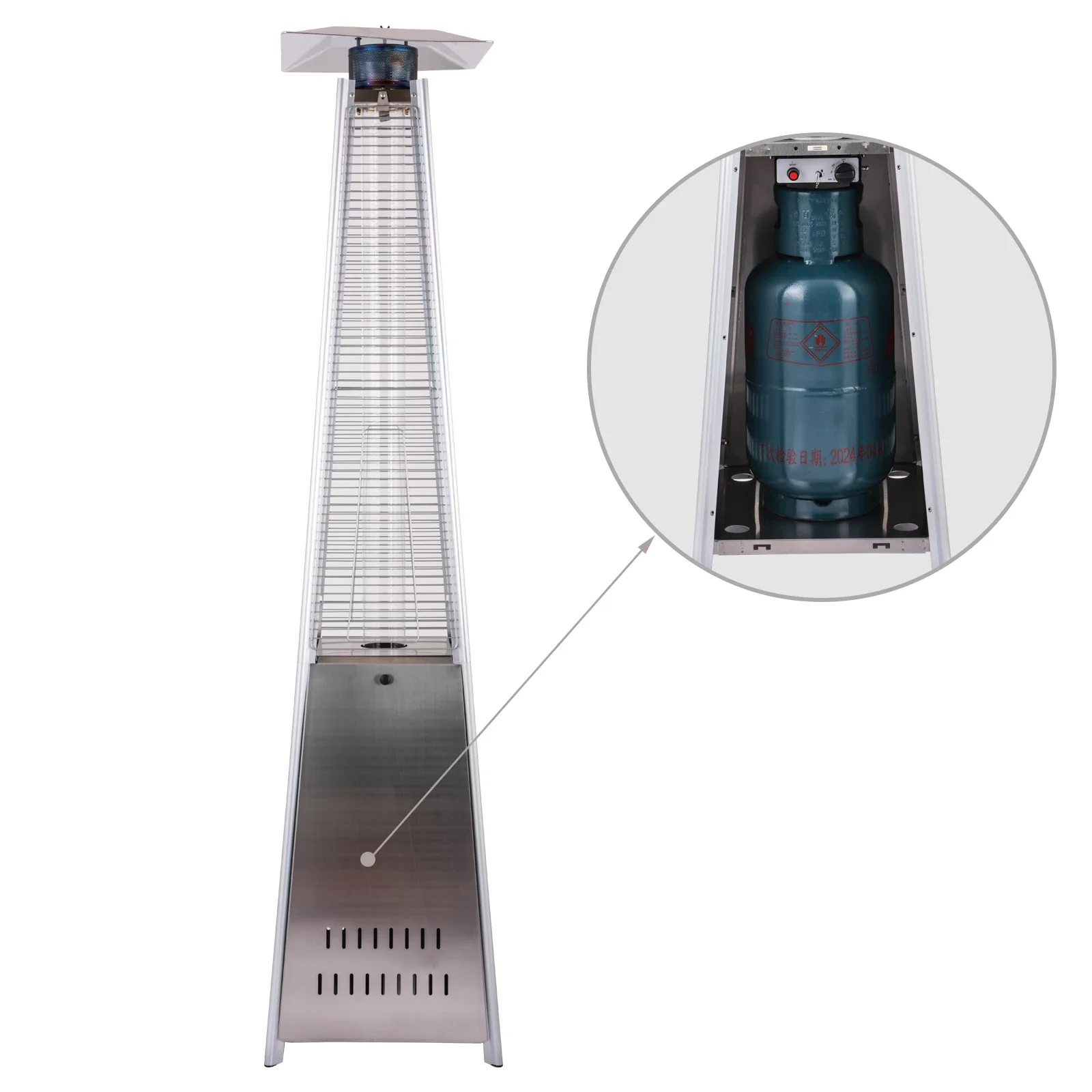 Gas Outdoor Heater, Stainless, Steel, Portable - detail 10