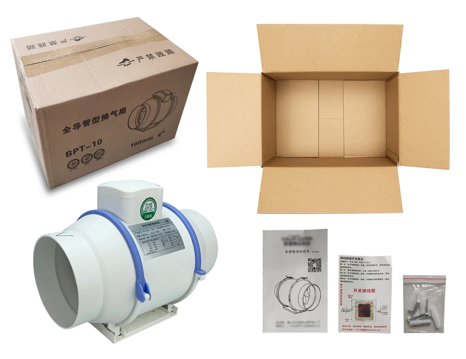 Mixed Flow Fan, 1500Cfm, 250mm, Plastic, Inline - detail 32