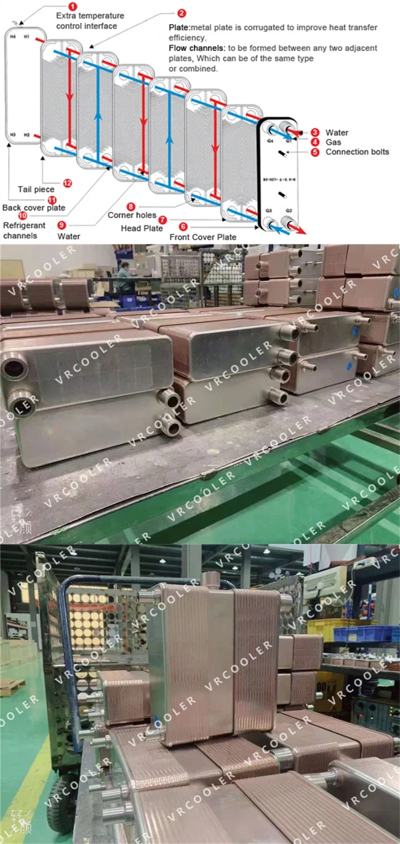 Plate Heat Exchanger, Copper, R410a - detail 2