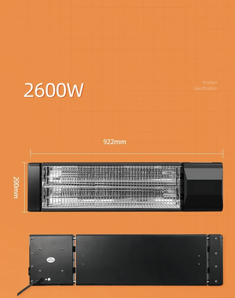 Body-sensing Radiant Heater, Ceiling, 3200W - detail 24