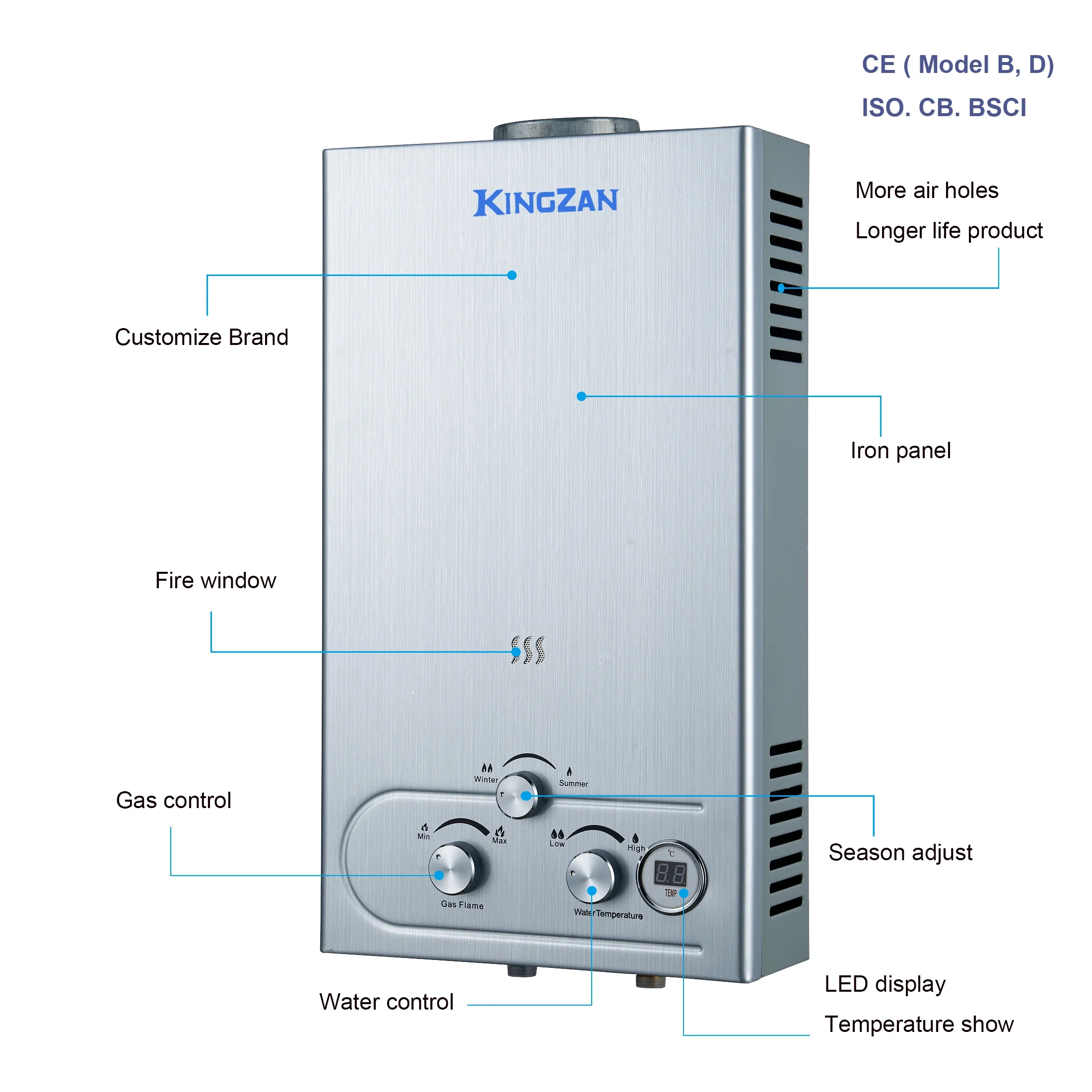 Gas Heater, Wall, 10L, 12L - detail 12