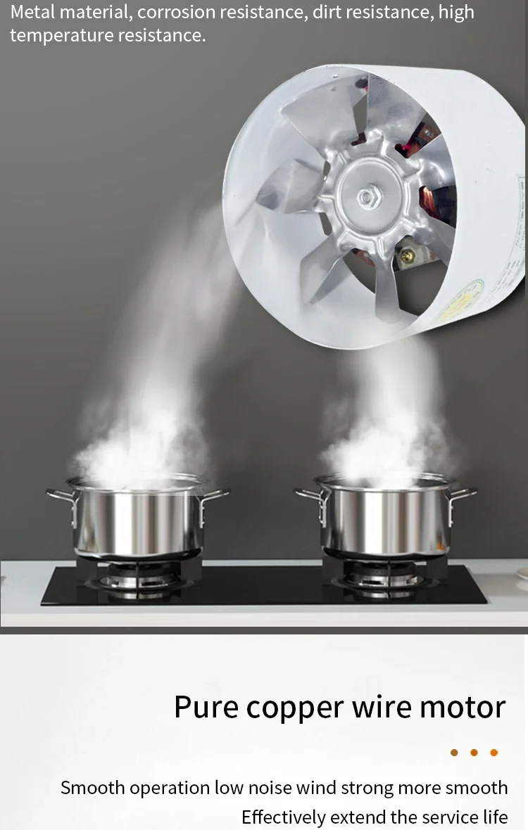 Ventilation Exhaust Intake Fan, 100, 150, Inline - detail 10