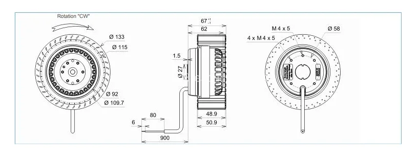 Centrifugal Fan, 230V, Cast Iron - detail 22