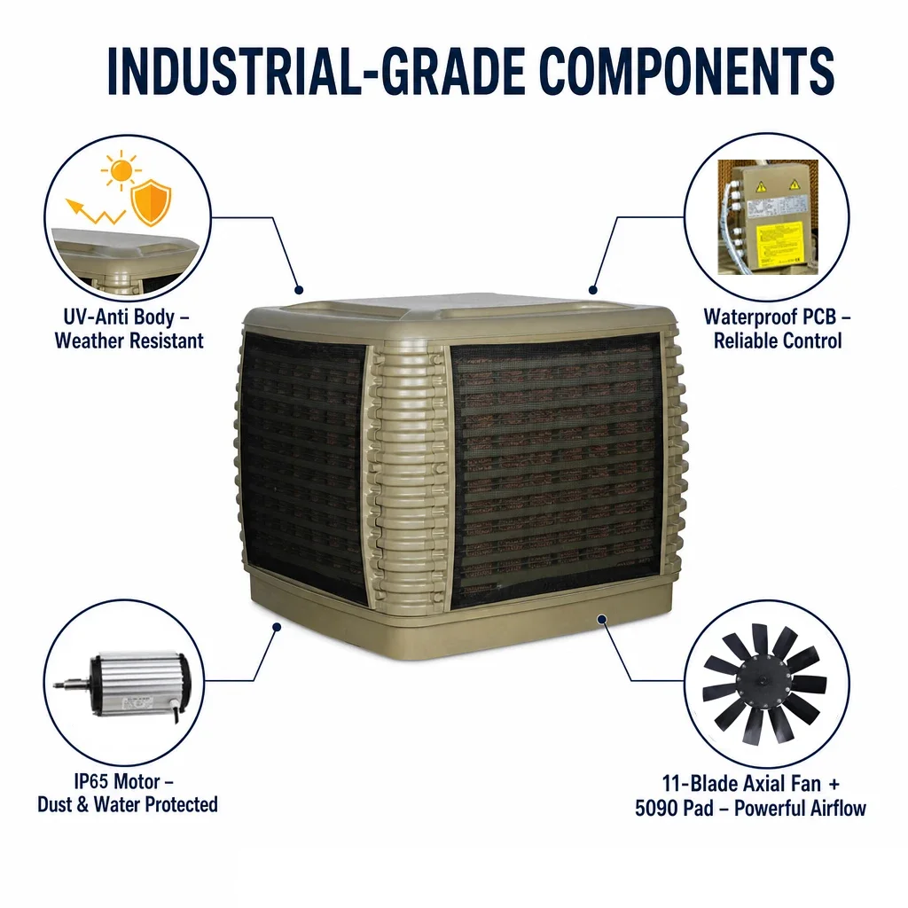 Evaporative Air Cooler, JHCOOL, 22000cmh - detail 8
