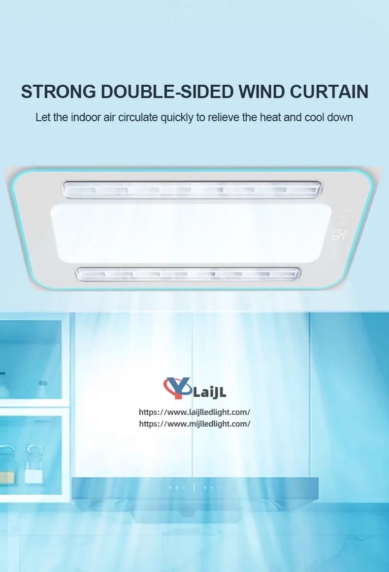 Bathroom Exhaust Fan, 4-in-1, PTC, 12W, LED - detail 10
