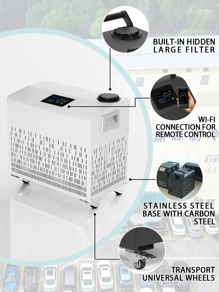 Eco-friendly Ice Bath Chiller, 1.5HP, R410A, Stainless, Steel - detail 4