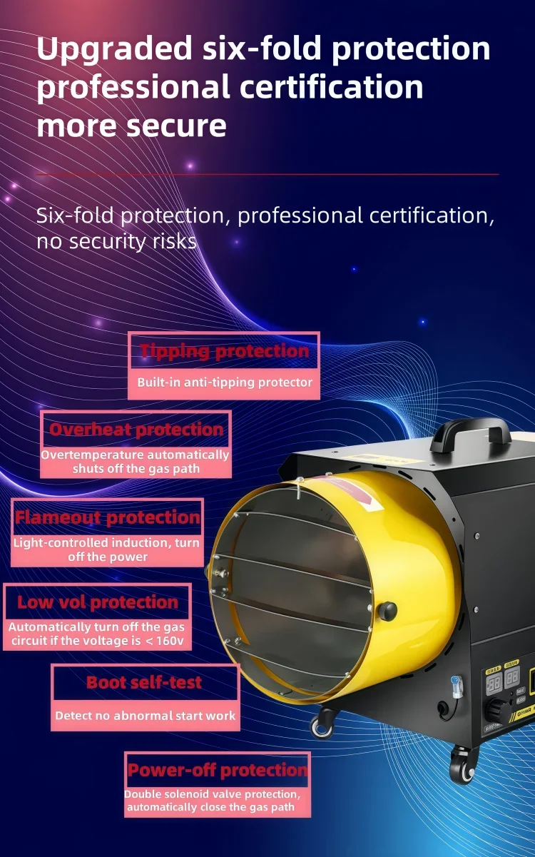 Forced-air Gas Heater, Portable, metal+ss - detail 6