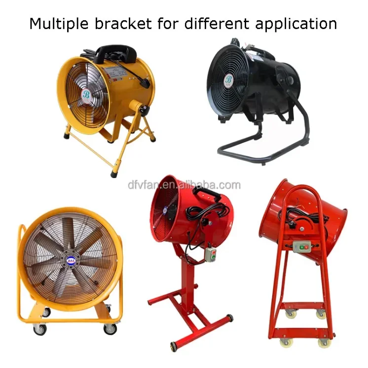 Portable Axial Ventilation Fan, 12'', 300mm, 2800rpm, Aluminum - detail 14