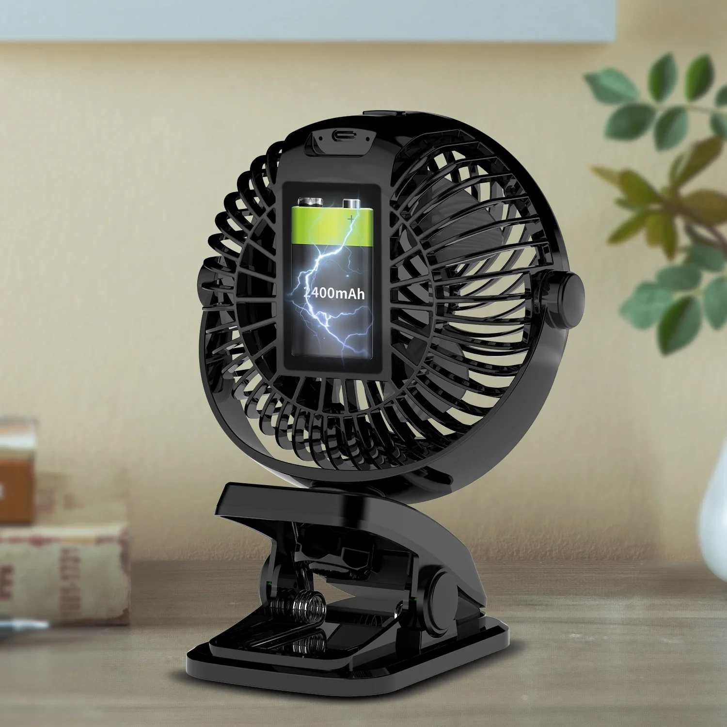Wind Speeds Fan, 2-in-1, Portable, USB, 720° - detail 12