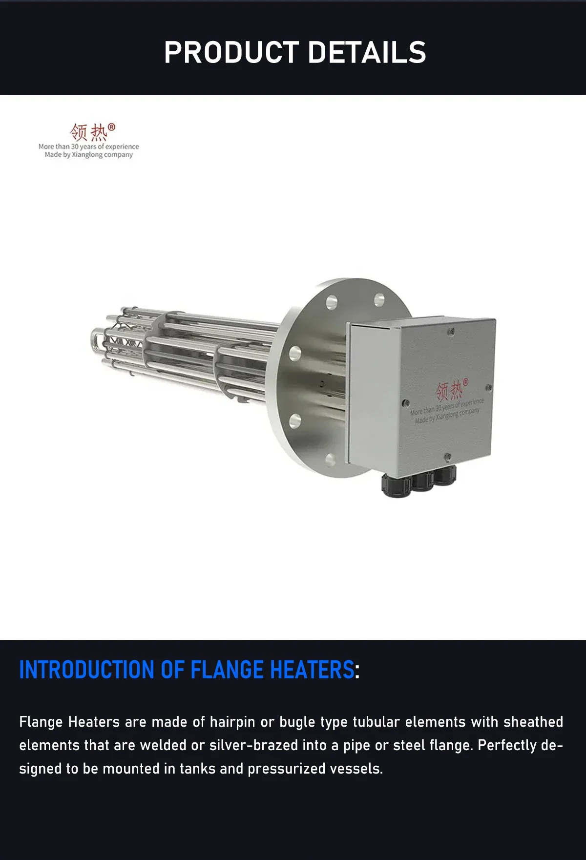 Tubular Tank Heater, DN100, 7.5kw - detail 6