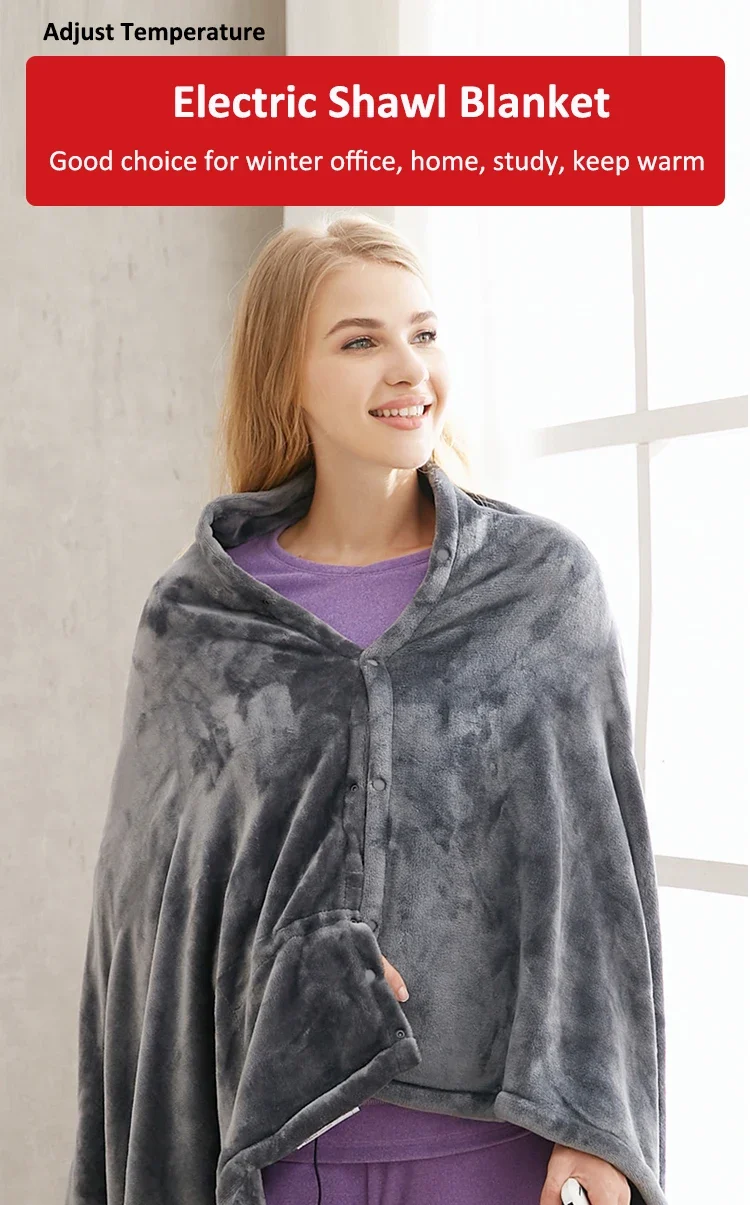 Heating Shawl Electric Blanket, Portable, Flannel - detail 2