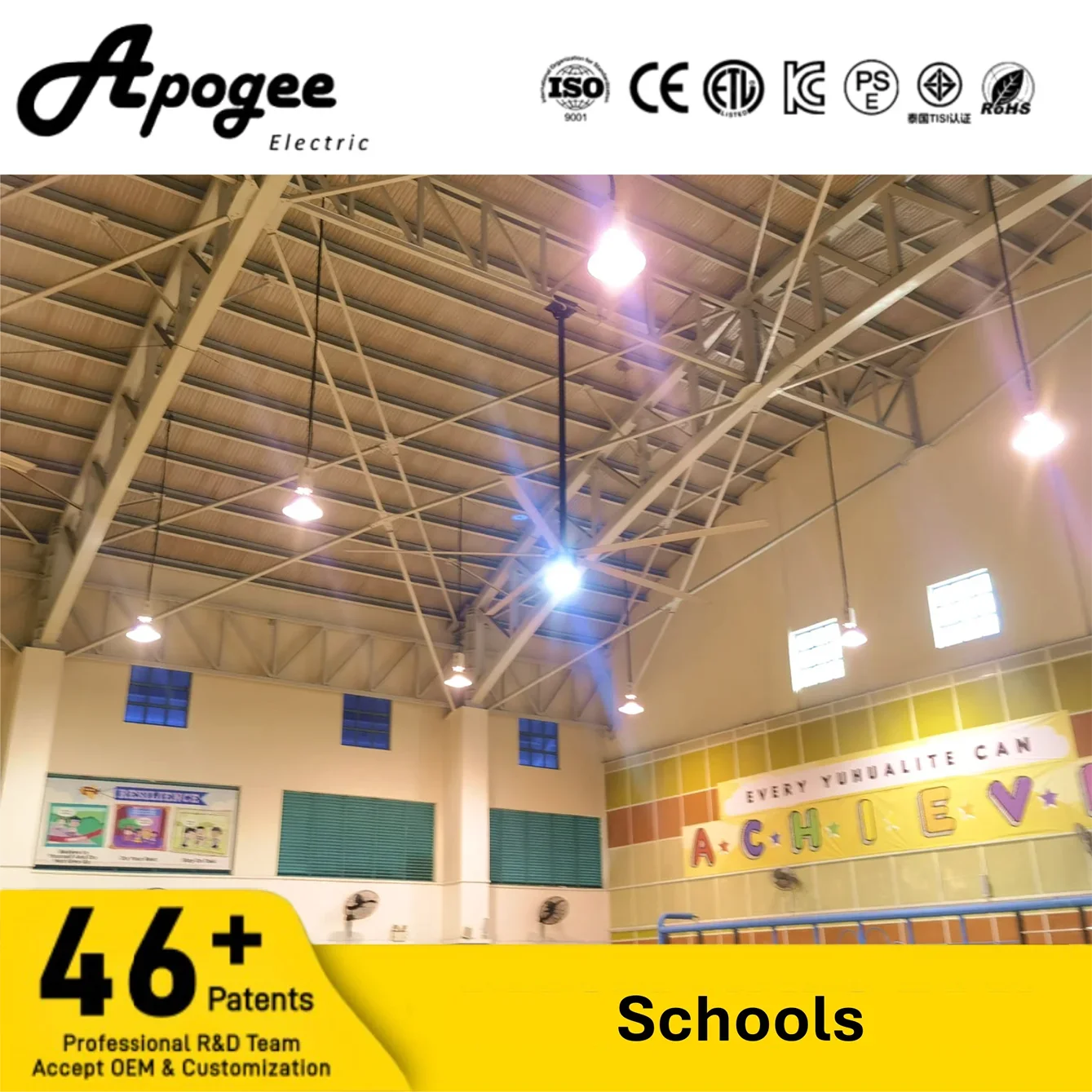Industrial Ceiling Hvls Fan, 110V, 13600m³ - detail 20