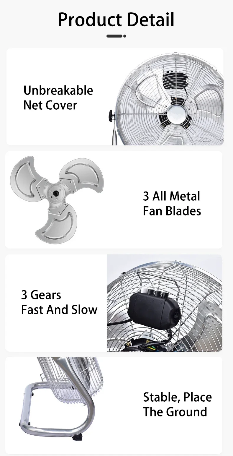 Ground Standing Fan, Electric Power, 80 W(0.11hp) - detail 14
