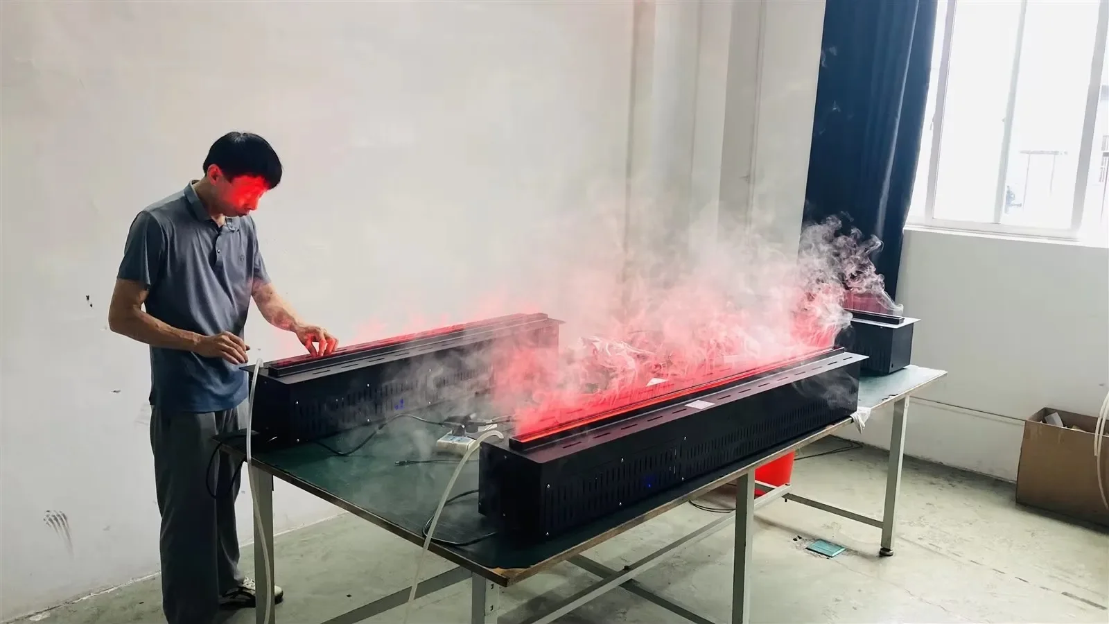Electric Fireplace, LED, Steel, APP, 3D - detail 16