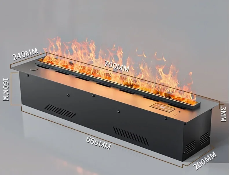 Electric Fireplace, 3D, Steel, Electric Fireplaces - detail 8
