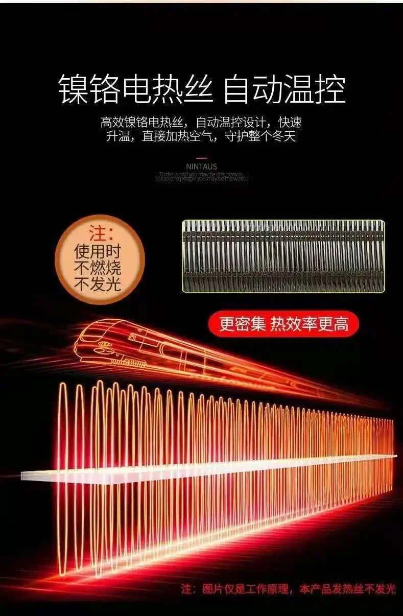 Mini Electric Heater, 2000W, Plastic - detail 4