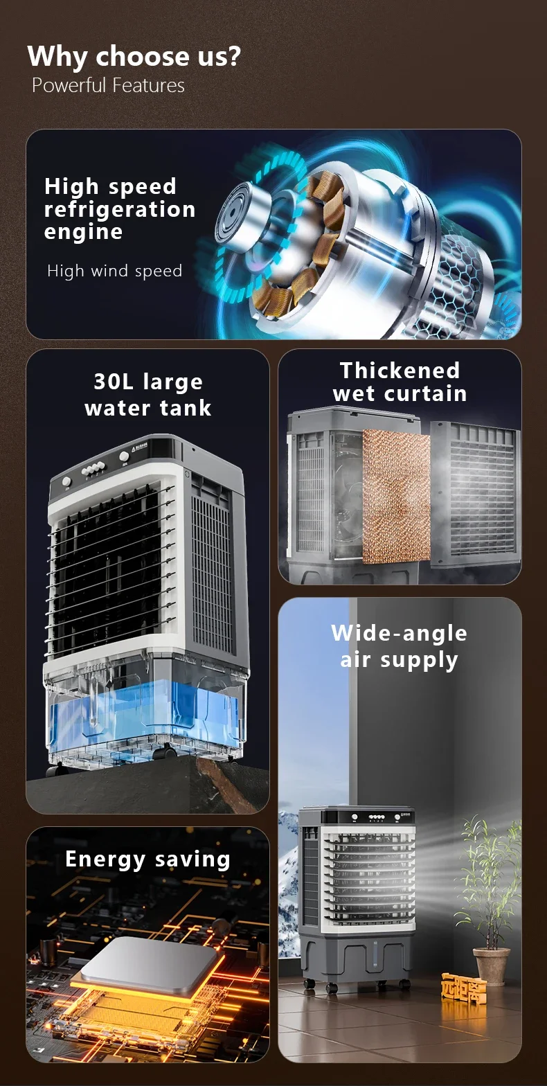 Water Tank Air Cooler, Portable, 30L - detail 8
