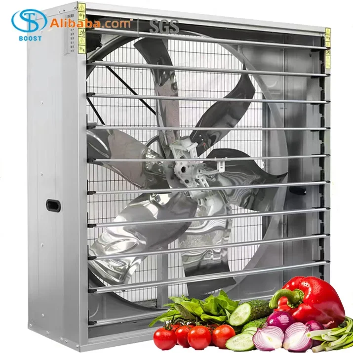 Greenhouse Push Pull Fan, Electric, Stainless Steel - detail 4