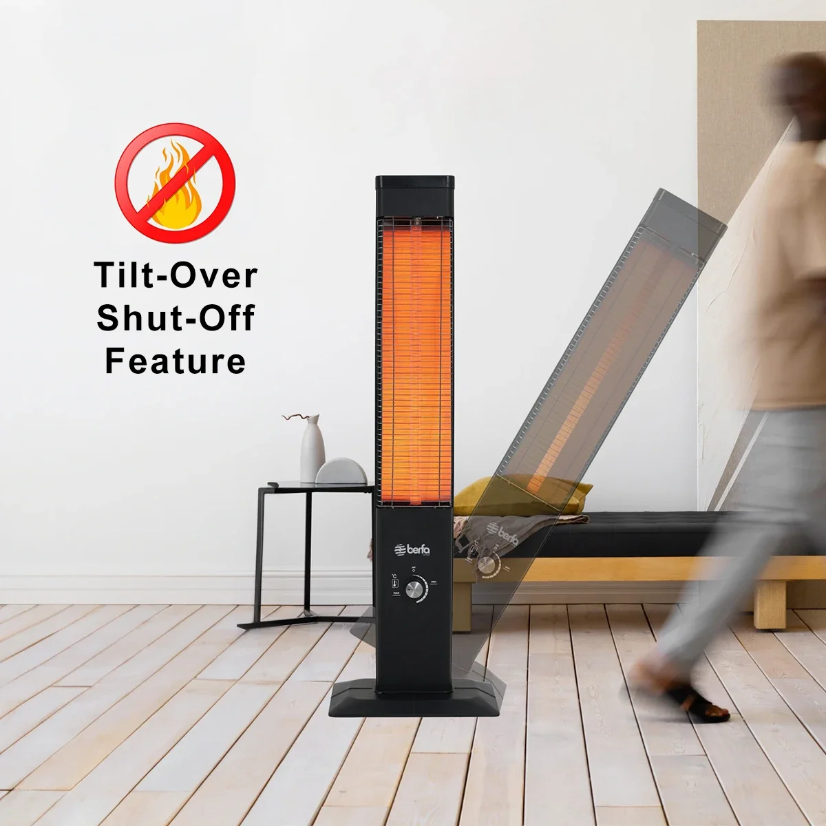 Electric Fireplace, Portable, 220-240V, 1000W - detail 2