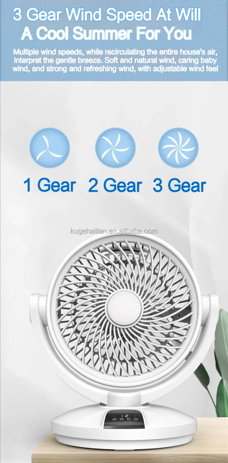 Control Desk Fan, Portable, 35W - detail 4