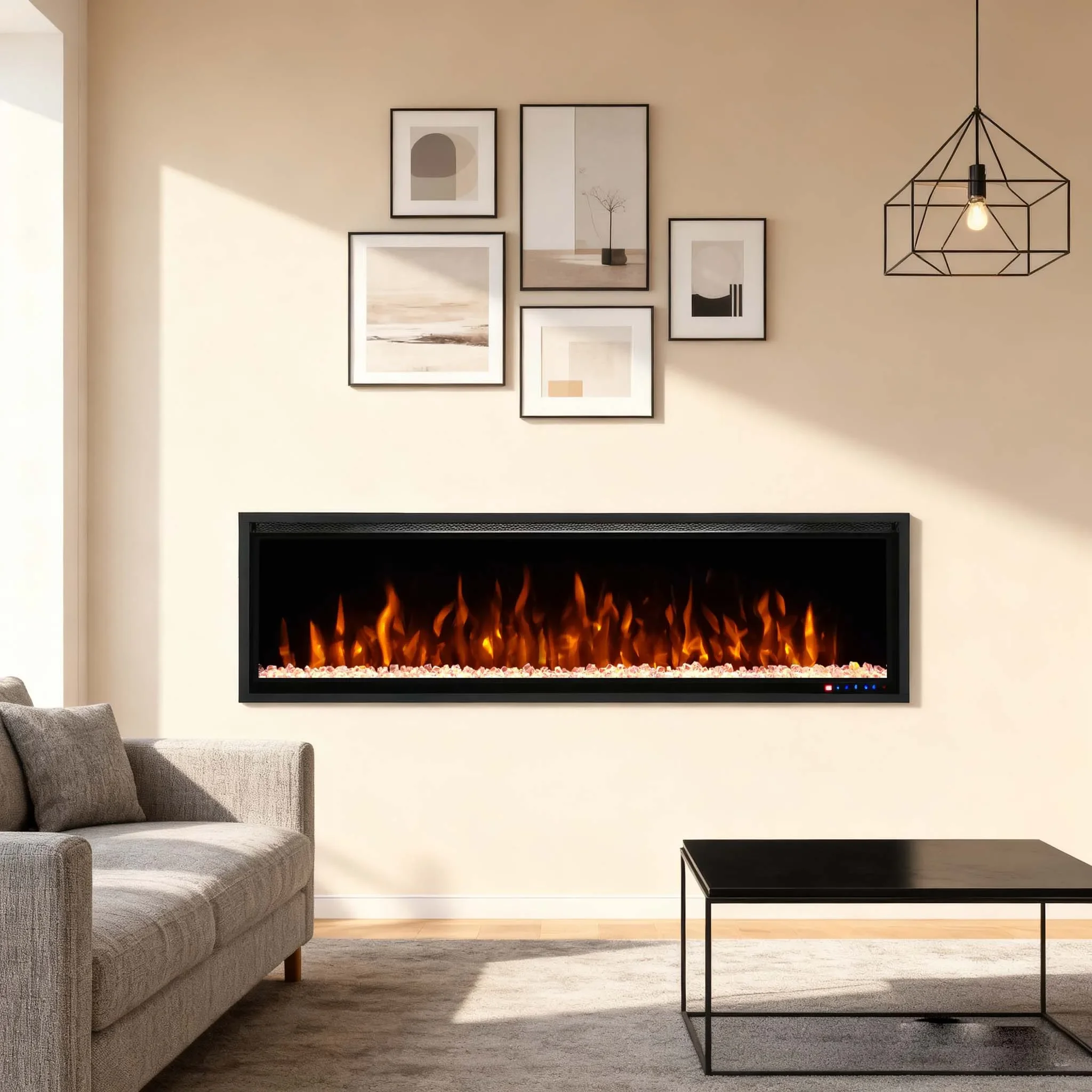 Electric Fireplace, 28''30''Retro, 750, Glass - detail 26