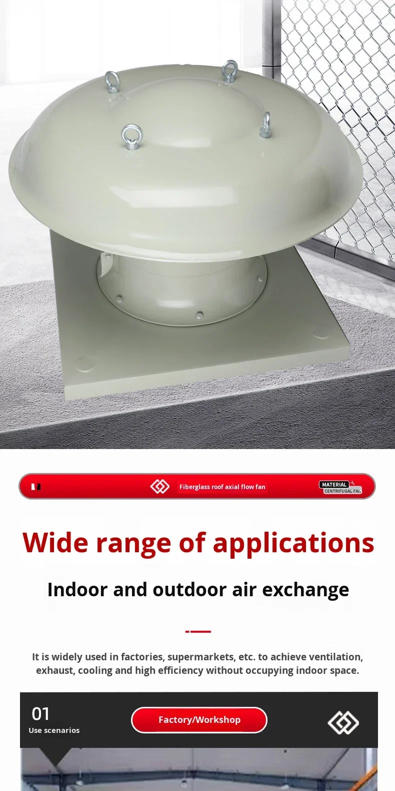 Axial Flow Roof Fan, DWT, Copper, Explosion-Proof, 380V - detail 8