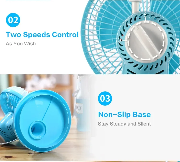 Cooling Table Fan, 180mm/7'', Plastic - detail 18