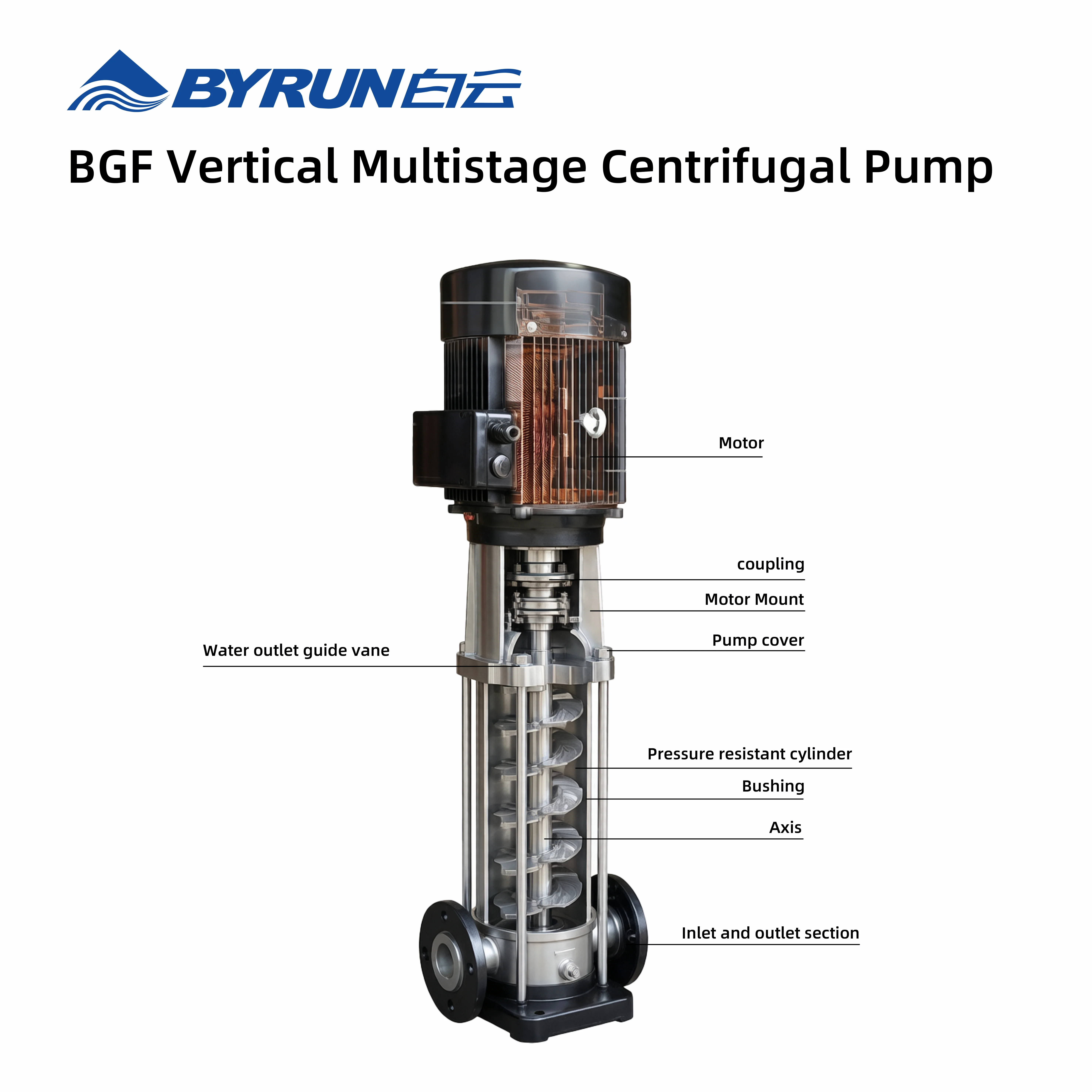 Steel Multistage Centrifugal Boiler, BGF, Stainless, 0.5-7.5 - detail 10