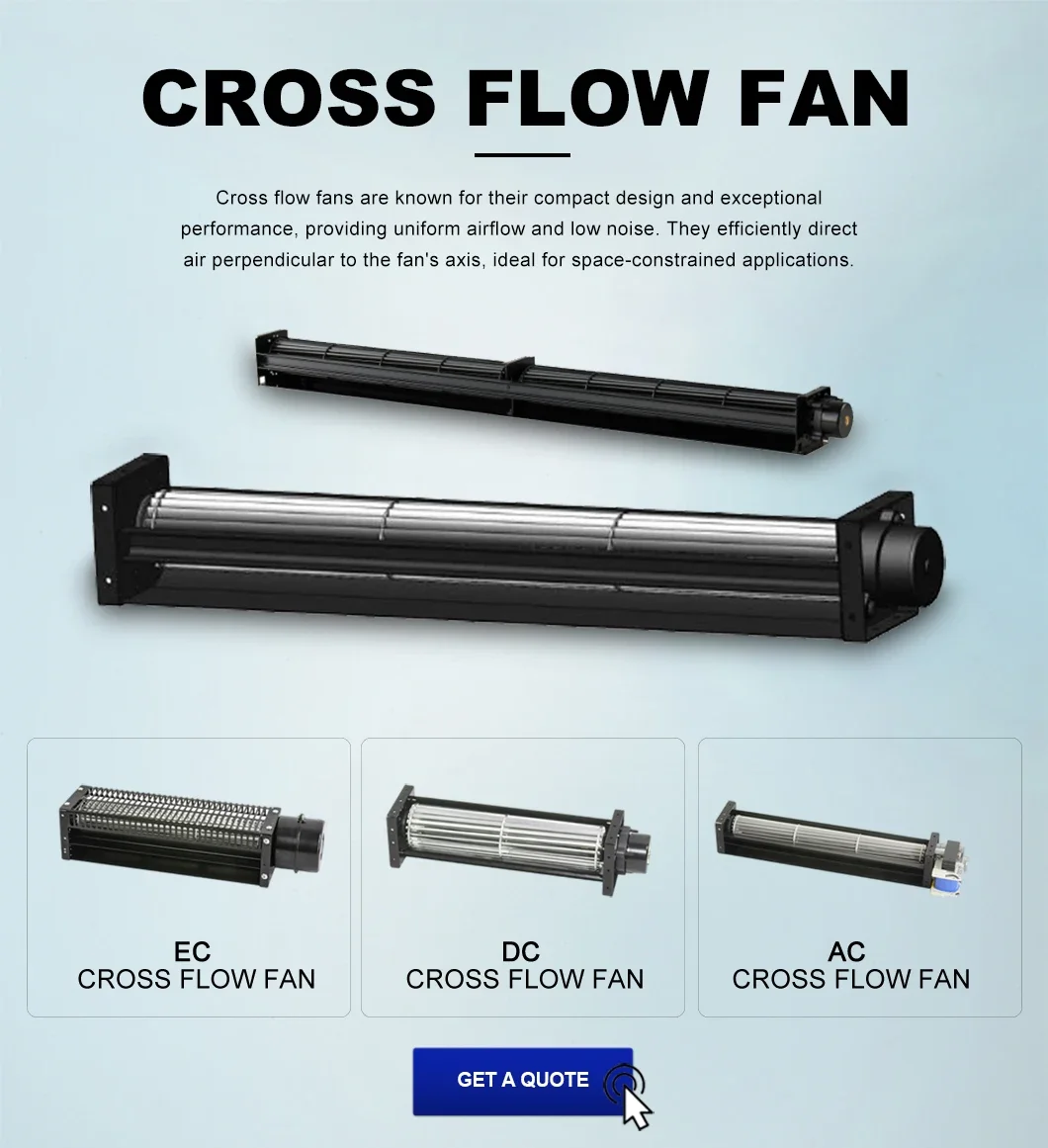 Cross Flow Fan, 60mm, Aluminum, Brushless, Tangential - detail 6