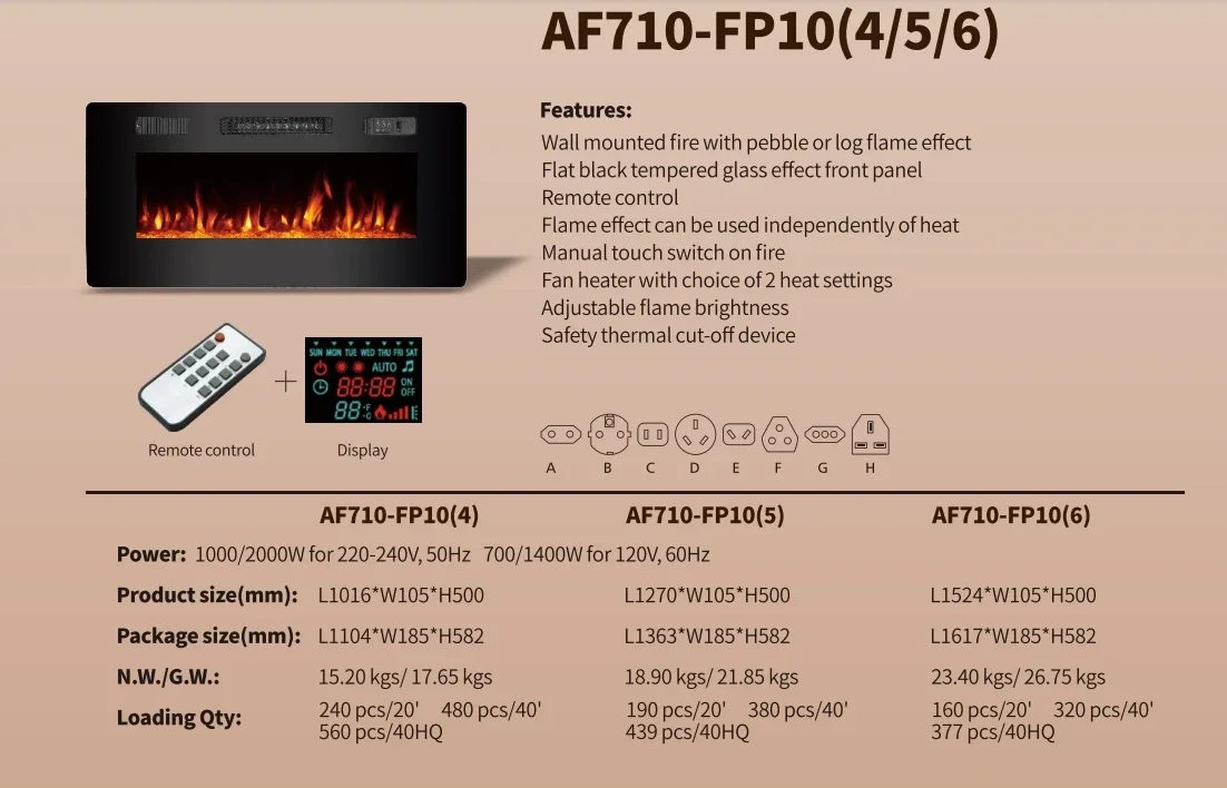 Electric Fireplace, 30-Inch, LED - detail 4
