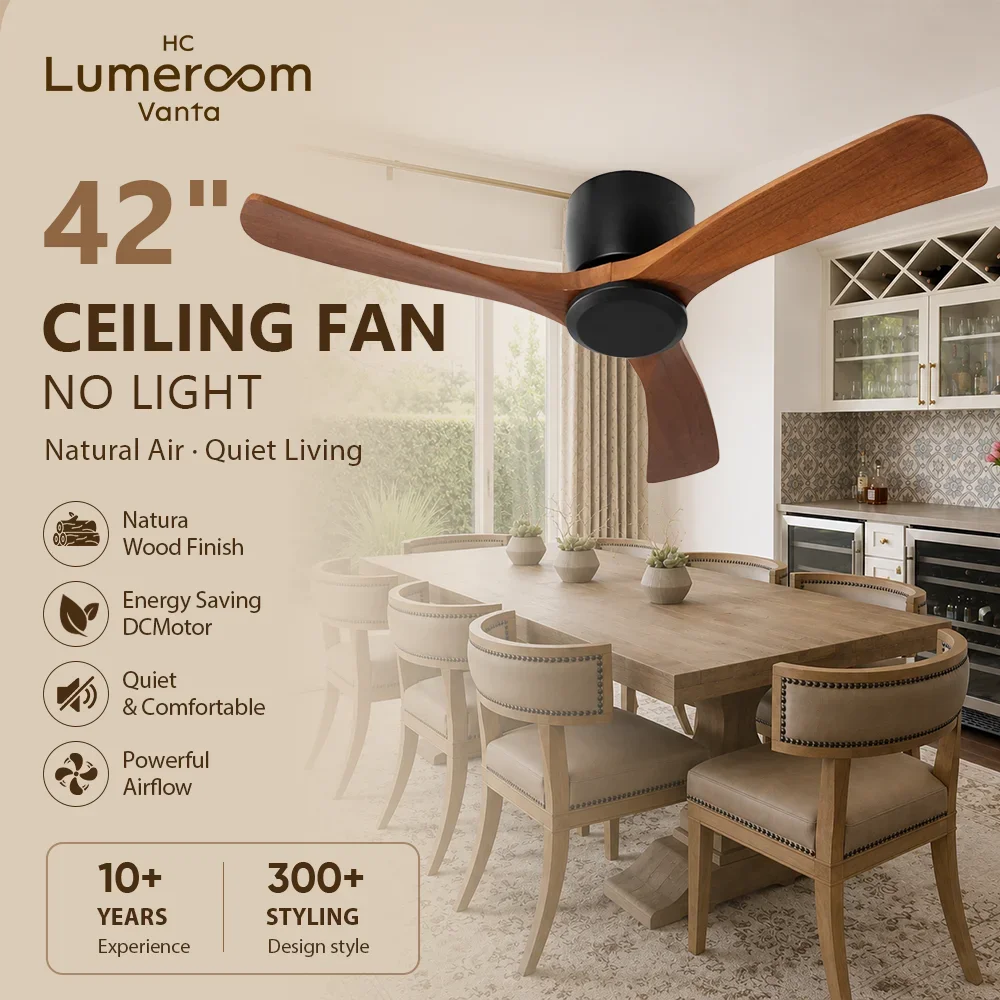Ceiling Fan, USA, 35W(0.05hp), Wood+Metal - detail 4