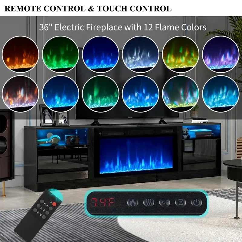 Electric Fireplace, LED, Wooden - detail 6