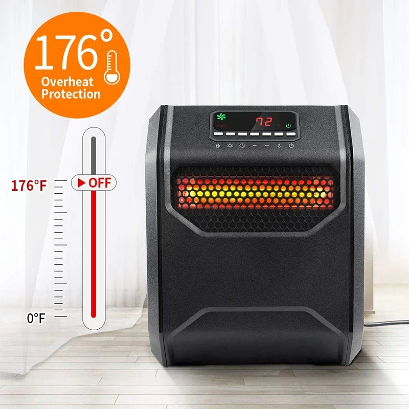 Infrared Space Heater, Portable, 1000w, 1500w, 6-element - detail 20