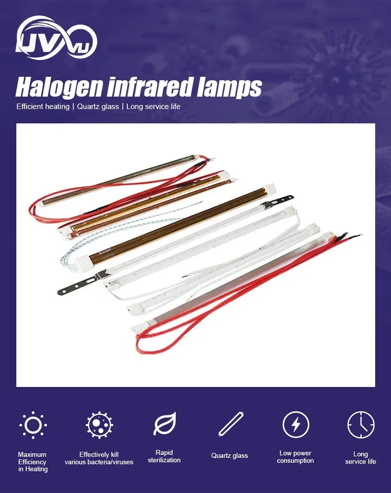 Halogen Quartz Tube, 350w-380w, Quartz Glass - detail 2