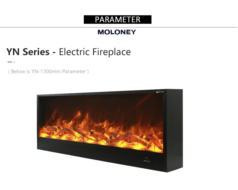 Electric Fireplace, 50inch, wall - detail 4