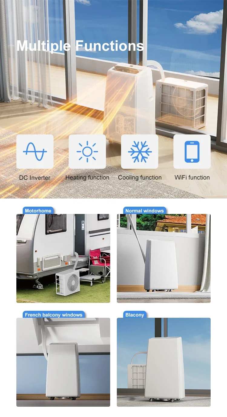 Split Air Conditioner, Portable, Inverter, 12000btu - detail 4