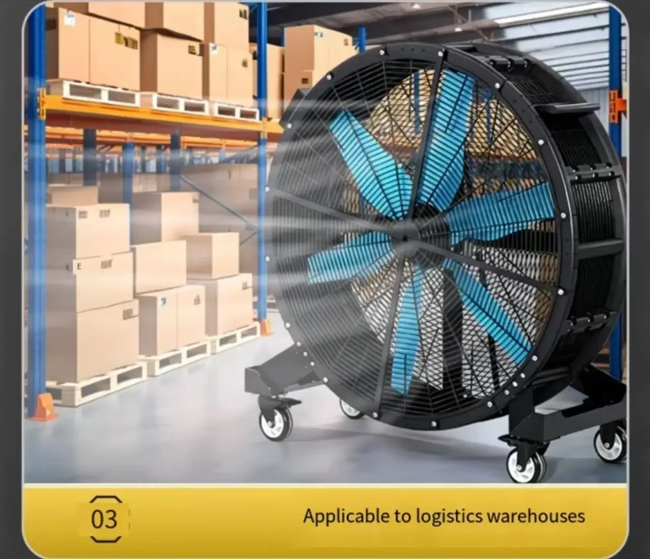 Mobile Portable Drum Fan, Axial, AC 100V~240V, Electric - detail 6