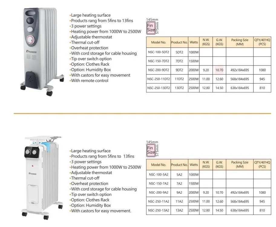 Selling Oil-filled Radiator, 7-9-11-13-15, 220V-240V, Electric - detail 4