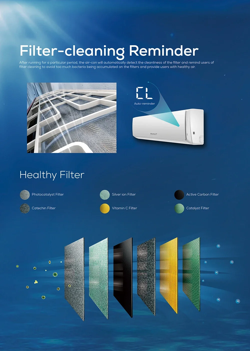 Smart Air Conditioner, R454B, 9000-36000btu, Inverter - detail 8