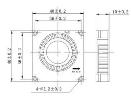 Centrifugal Blower, 40X40X10, 5V/12V/24V, Brushless, Axial - detail 12