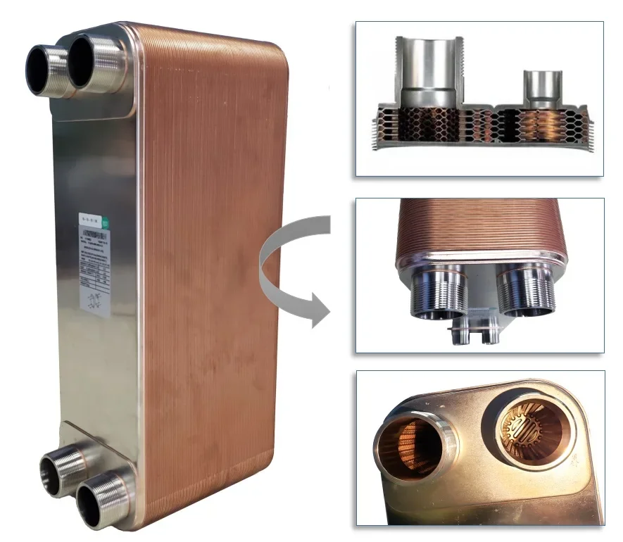 Plate Heat Exchanger, 5KW, 8KW, 10KW, Copper - detail 20