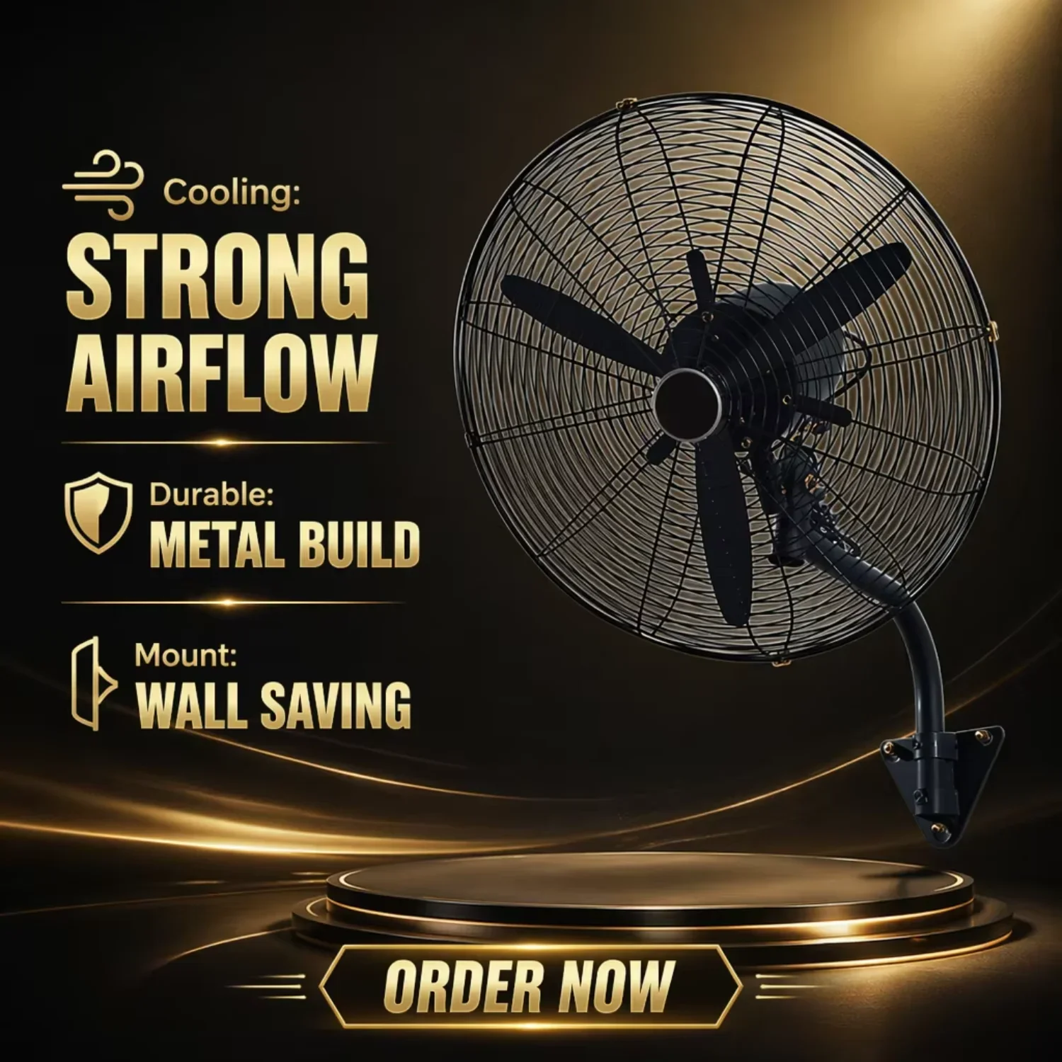 Ventilation Wall Fan, 95, Metal - detail 4