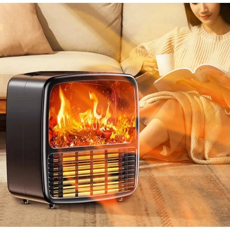 Mini Electric Desktop Fireplace, PTC, USB - detail 4