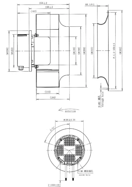 Centrifugal Fan, 400mm, 380V, aluminum - detail 4